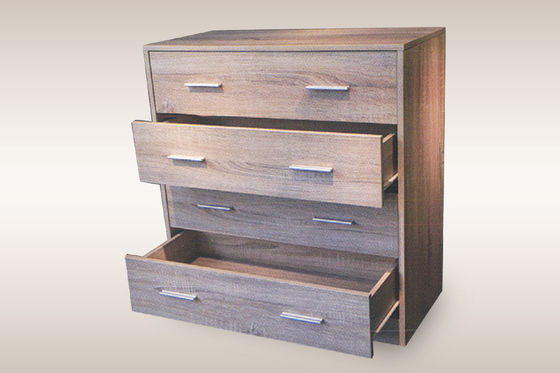 Antiker Eichen-Bauholz-Nachttisch Nightstand mit 4 Fächern