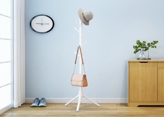 Freistehender Dreieck-Hut-Mantel-Stand-Kleiderbügel-Stand hölzern