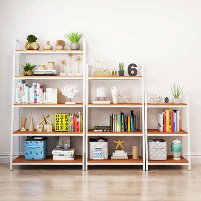 Industrielles Metall und hölzerne Buch-Regale für Bibliotheks-Wohnzimmer