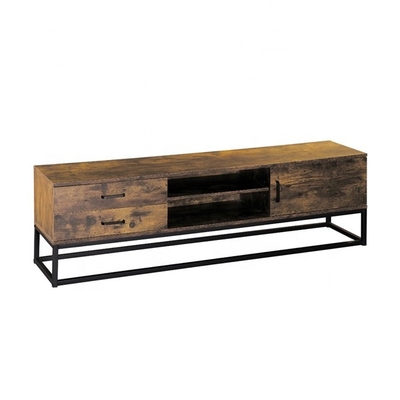 Retro- Eichen-Holz 65 Zoll-Medien Fernsehkonsolen-Kabinett-Metallrahmen
