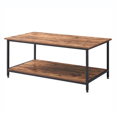 Moderner Rechteck-Metallcouchtisch MDF hölzerner für Wohnzimmer