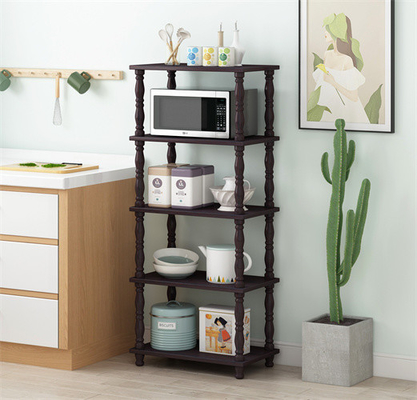 Küchen-Bäcker-Mikrowellen-Oven Rack Furniture Saving Spaces 5 MDF hölzerne Reihe