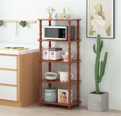 Küchen-Bäcker-Mikrowellen-Oven Rack Furniture Saving Spaces 5 MDF hölzerne Reihe