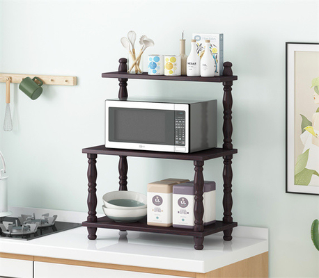 Küchen-Bäcker Double Layer Microwave Oven Rack Stand Wood Frame