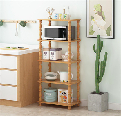 Küchen-Bäcker-Mikrowellen-Oven Rack Furniture Saving Spaces 5 MDF hölzerne Reihe