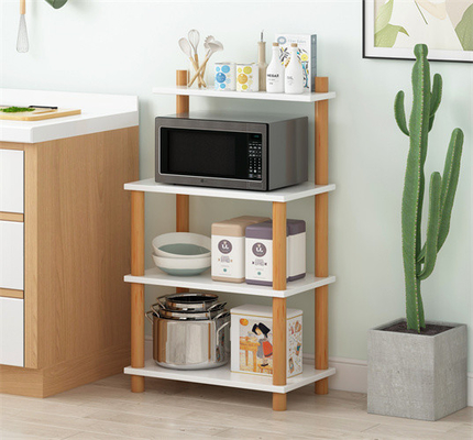 Bäcker-Kitchen Microwave Rack-Regal 3 Reihe Vaneer hölzernes