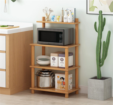 Bäcker-Kitchen Microwave Rack-Regal 3 Reihe Vaneer hölzernes