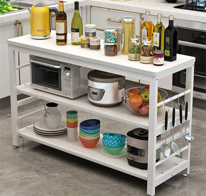 Reihe des Metallholz-Küchen-Bäcker-Mikrowellen-Gestell Countertop-Organisator-2