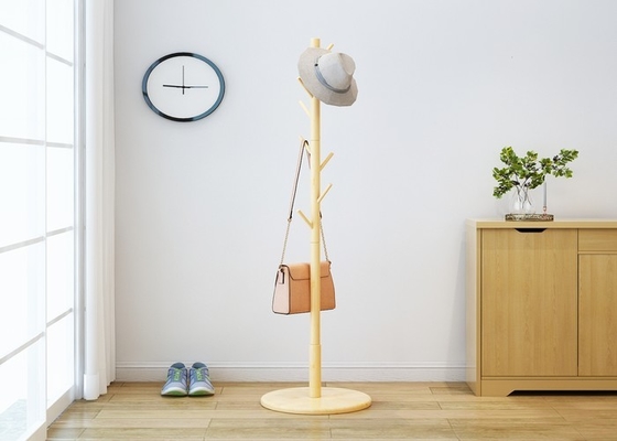 Raumersparnis-justierbarer Kiefernholz-Handtaschen-Aufhänger-Stand-hölzerner Baum