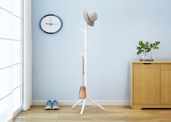 Freistehender Dreieck-Hut-Mantel-Stand-Kleiderbügel-Stand hölzern