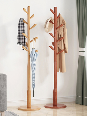ODM-Kleiderhut-Mantel-Baum-Stand-Aufhänger-Gestell-Kiefernholz mit 8 Haken
