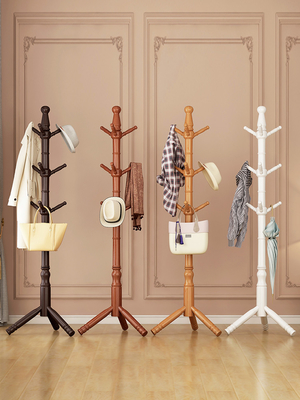 Kundengebundener Garderobenständer-Aufhänger-Stand-Kiefern-hölzerner Mantel-Baum für Schlafzimmer