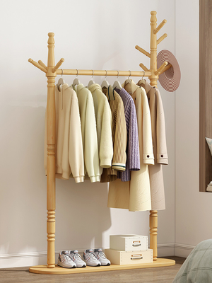 ODM-Scheuertuch-Garderobenständer-Stand-Aufhänger-Schlafzimmer in Polierbreite des holz-98cm