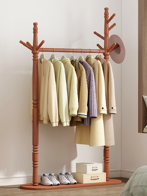 ODM-Scheuertuch-Garderobenständer-Stand-Aufhänger-Schlafzimmer in Polierbreite des holz-98cm