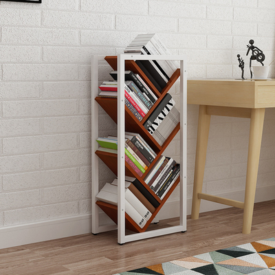 Starkes modernes Wohnzimmer-Metall ODM 16mm und hölzerner Buch-Regal-Baum-Bücherschrank