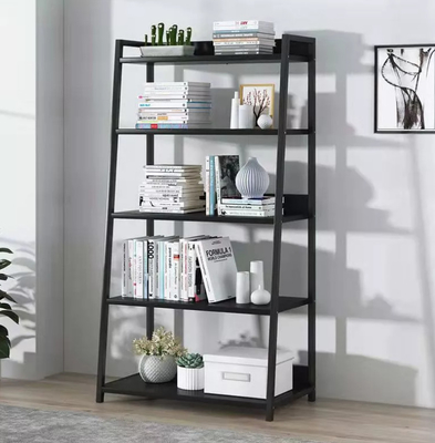 Modernes Möbel-Leiter-Metall und hölzerne Buch-Regale zeigen 5 Reihen an