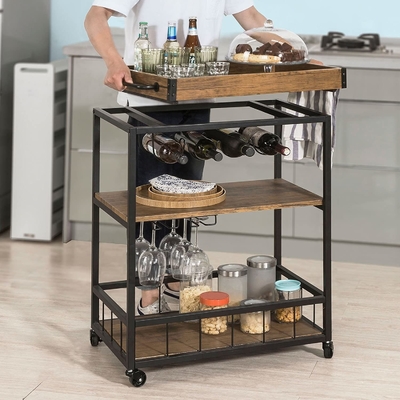 ODM-Kaffee-moderner Küchen-Wagen für Frucht-Gemüsespeicher