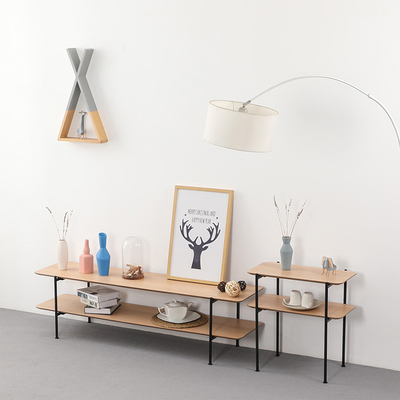 BSCI industrielle Stand-Medien-Konsole T Shpe Regal MDF hölzerne 3 Fernseh