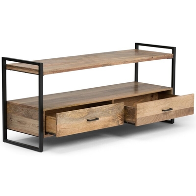 Industrielles Holz ODM Metall50 Zoll-Fernsehstand-Kabinett-Anrichte mit zwei Fächern
