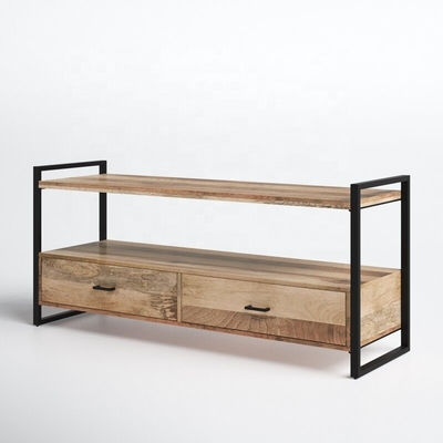 Industrielles Holz ODM Metall50 Zoll-Fernsehstand-Kabinett-Anrichte mit zwei Fächern