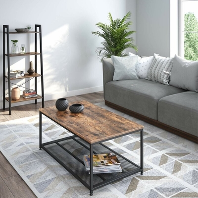 Industrielle Holz-und Metallcouchtisch-Verschachtelungs-Akzent-Tabellen