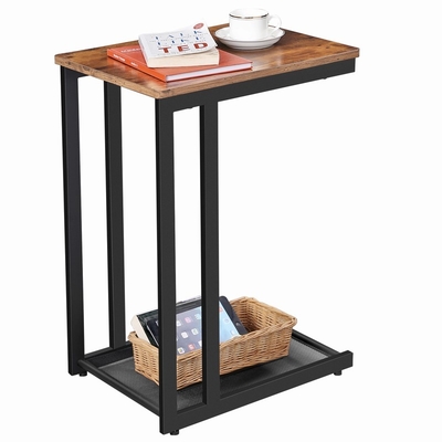 C formen Holz-und Metallcouchtisch Sofa Nesting End Tables