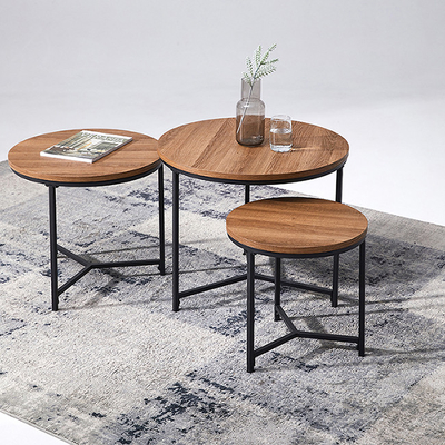 Wohnzimmer kleines Brown ringsum Nistencouchtisch-Satz-Möbel