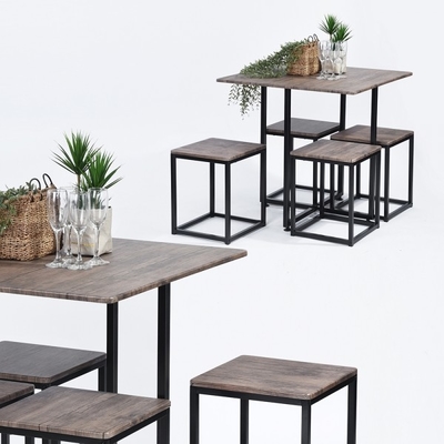 Färbereiche-Esszimmer-Satz-Holztisch und Stühle für Bar-Küche