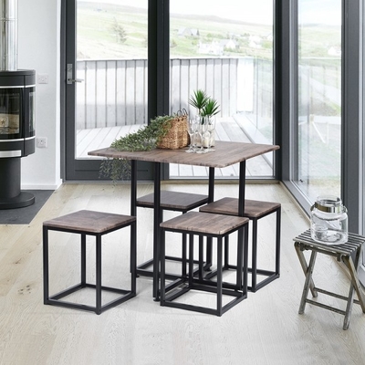 Färbereiche-Esszimmer-Satz-Holztisch und Stühle für Bar-Küche