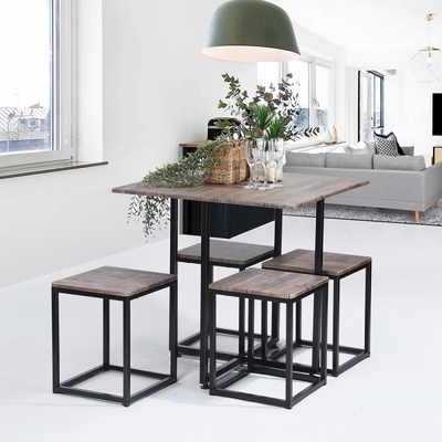 Färbereiche-Esszimmer-Satz-Holztisch und Stühle für Bar-Küche