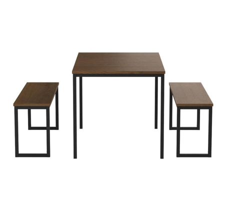 Winkel MDF der Küchen-3pcs hölzerner Speisetisch und Stuhl stellten mit zwei Bänke ein