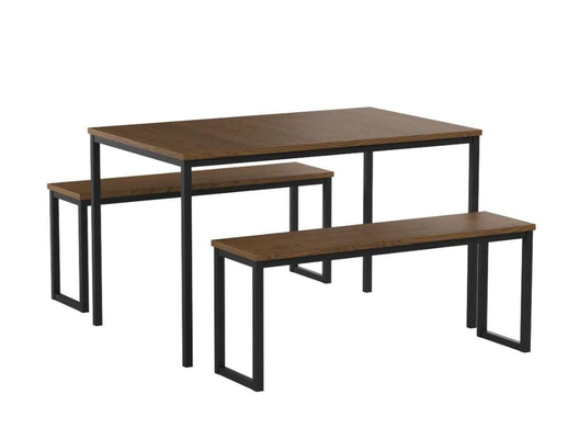 Winkel MDF der Küchen-3pcs hölzerner Speisetisch und Stuhl stellten mit zwei Bänke ein