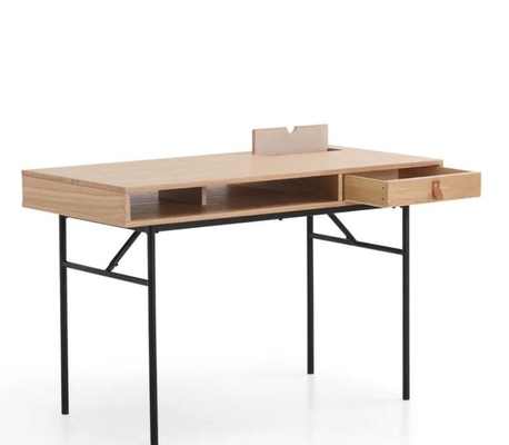 Kundengebundener kompaktes Computertisch-Metallfurnier-blatthölzerner Schreibtisch mit Fächern