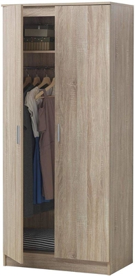 Kundenspezifische 2 Tür-Naturholz Armoire-Garderobe für Kleidungs-große Speicherkapazität