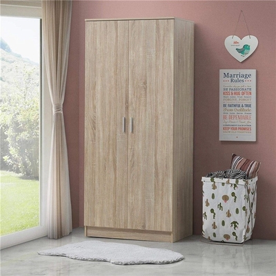 Kundenspezifische 2 Tür-Naturholz Armoire-Garderobe für Kleidungs-große Speicherkapazität