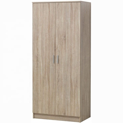 Kundenspezifische 2 Tür-Naturholz Armoire-Garderobe für Kleidungs-große Speicherkapazität