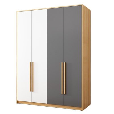 Metall und fester hölzerner Garderoben-Wandschrank hölzernes Almirah MDF für Schlafzimmer