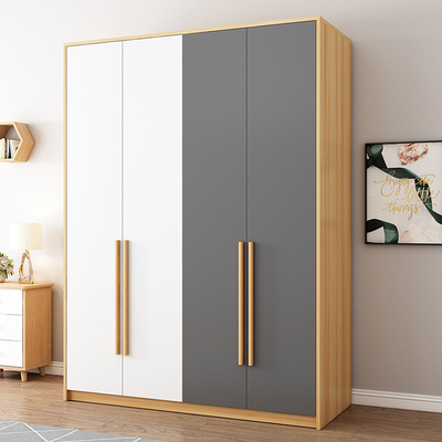 Metall und fester hölzerner Garderoben-Wandschrank hölzernes Almirah MDF für Schlafzimmer