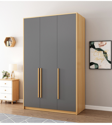 Metall und fester hölzerner Garderoben-Wandschrank hölzernes Almirah MDF für Schlafzimmer