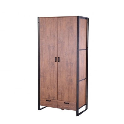 Rustikale Browns industrielle hölzerne moderne Türen des Garderoben-Kabinett-Wandschrank-2
