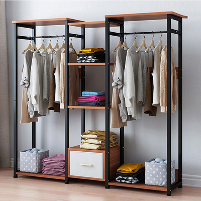 Moderner Schlafzimmer-hölzerner Kleidungs-Gestell-Wandschrank-hängende Gestell-Möbel für Haus