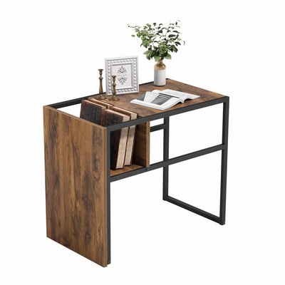 C formte umschaltbaren Metallrahmen-Tannen-Bauholz-Nachttisch Nightstand mit Regal