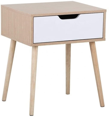 Zeitgenössisches Furnier-Blattkleiner Bauholz-Nachttisch 12 Zoll nightstand