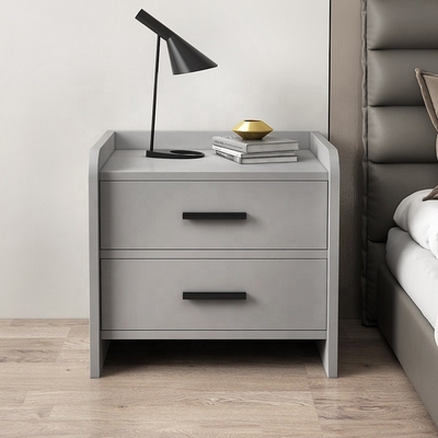 Bauholz-Nachttisch-Gray Whites 2 Eco freundliches Fach Nightstand