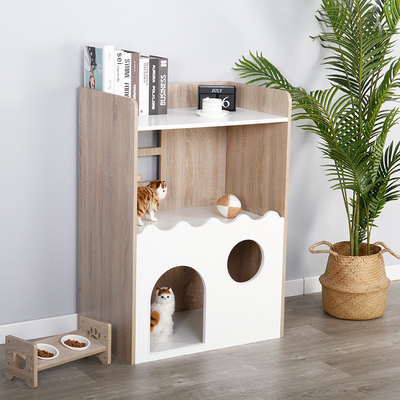 Stützbares hölzernes Haustier-Innenhaus Cat Den With Storage ODM